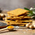 Turmeric crackers with poppy seeds